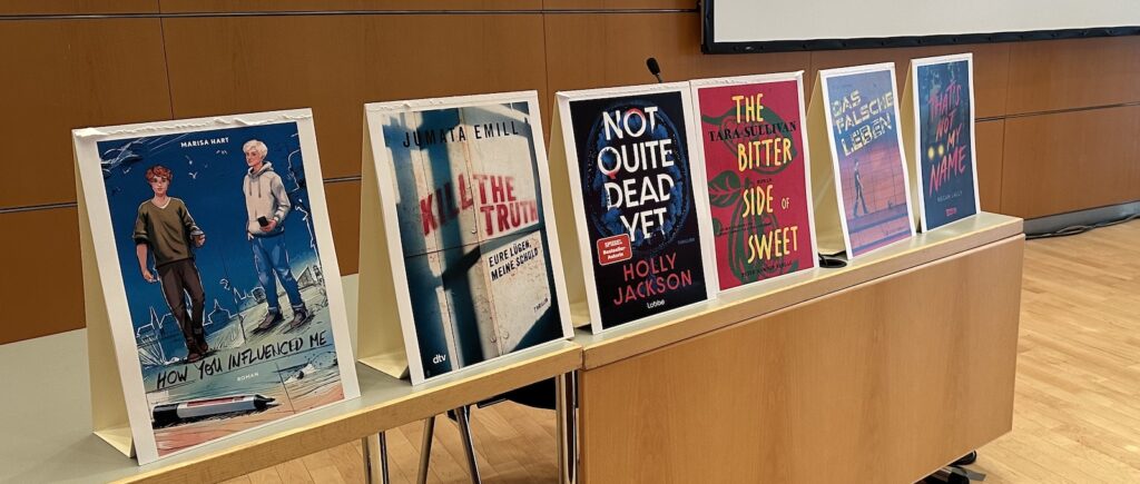 Buch-Cover auf der Buchmesse Leipzig