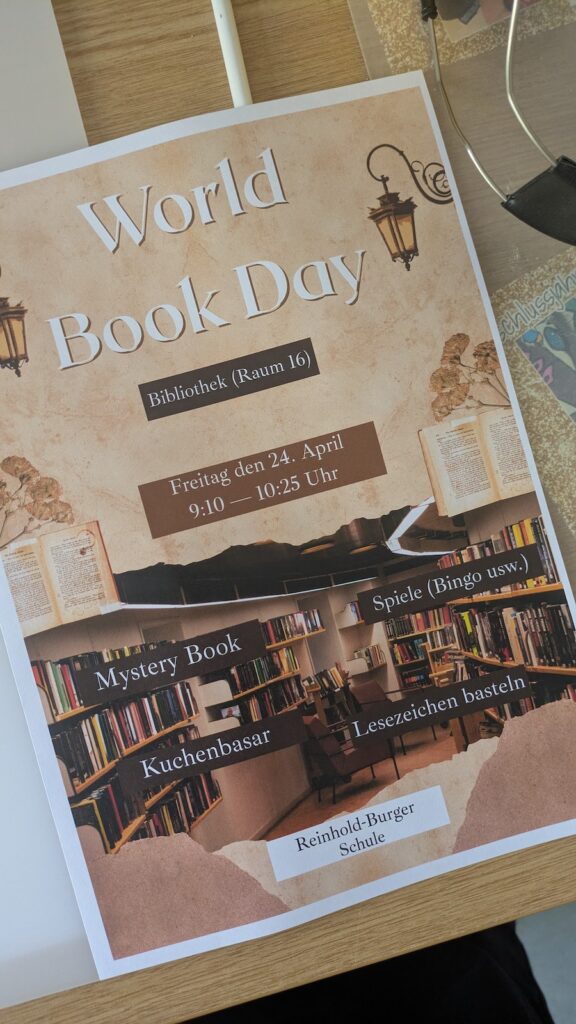 Flyer zur Veranstaltung zum Welttag des Buches