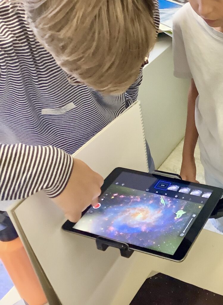 Schüler beim Trickfilm-Workshop